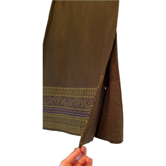 Lennie for Nina Leonard Olive Maxi Skirt Size Large - Picture 4 of 6